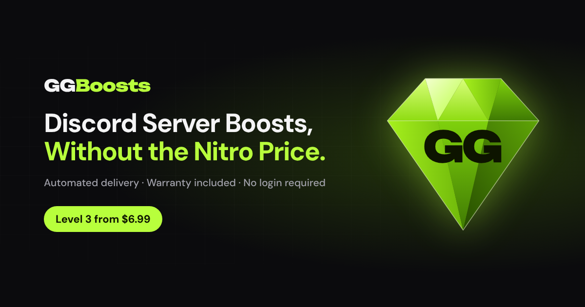 GGBoosts Adds Nitro, Accounts, Members & Reactions